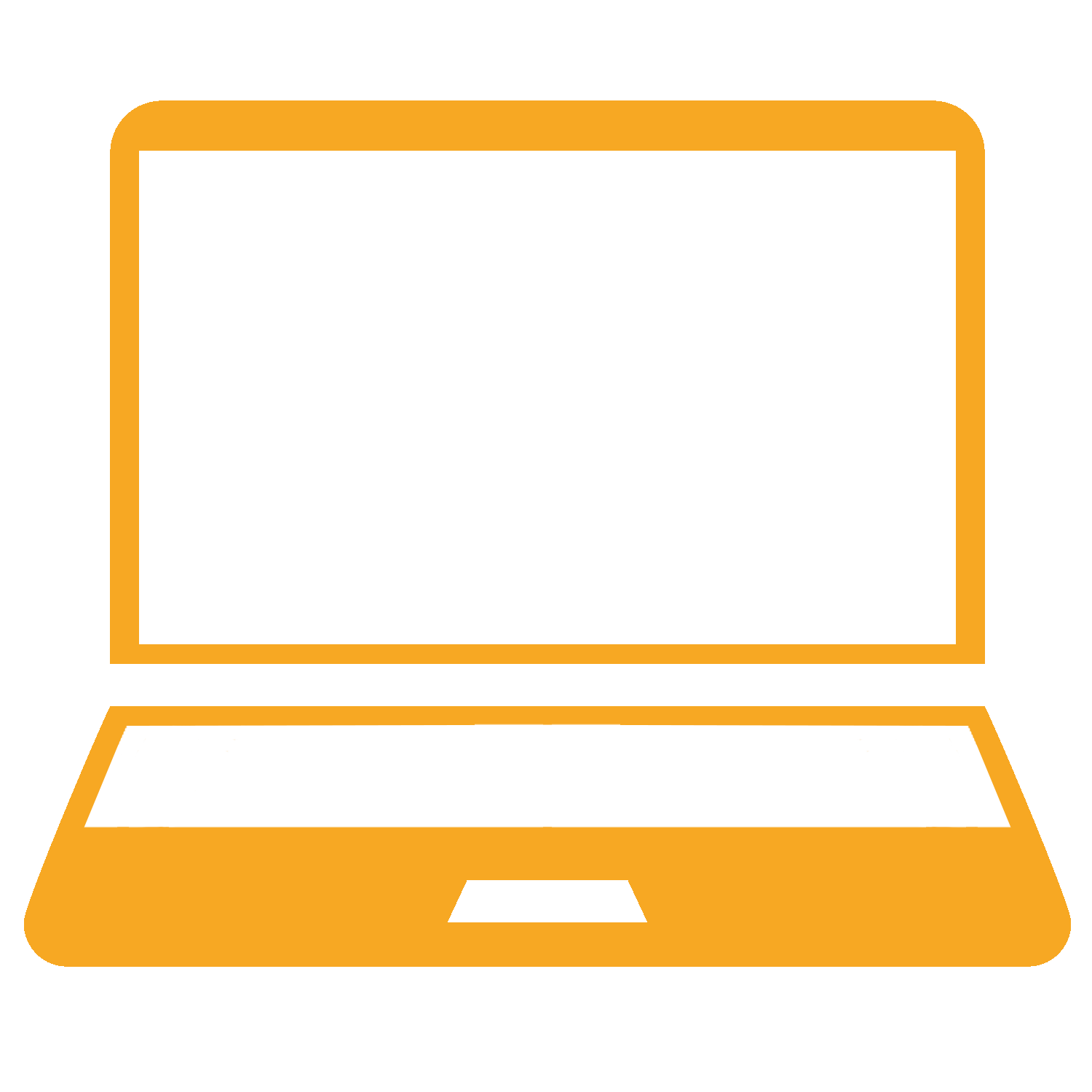 Icoontje computer oranje